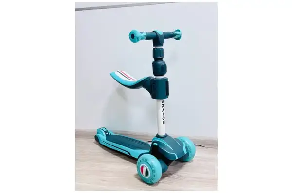 Самокат-толокар Flex blue-green 2в1, триколісний Maraton купити недорого в Україні, фото 2