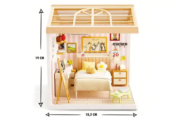 Конструктор-румбокс 8004 MINI HOUSE серії "Інтер'єр" – СПАЛЬНЯ (світло) купити недорого в Україні, фото 7