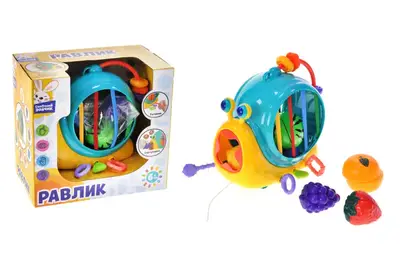 Сортер-каталка PL-724-97 Равлик багатофункціональний з гнучкими поясками кор.22*13,5*20 см купити