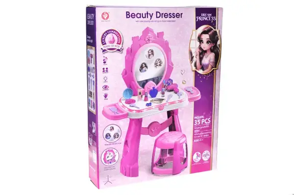 Косметичний столик з дзеркалом 922-225 озвучений, зі світлом, в коробці р.48x11x62 см YG Toys купити