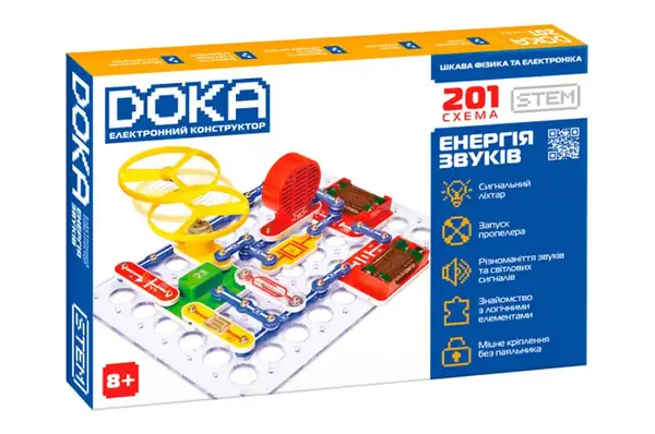 Конструктор електронний D70706 "201 СХЕМА" DOKA купити
