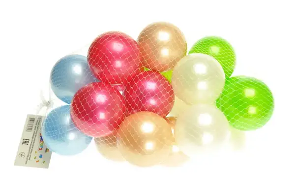 Набір кульок 70мм 20шт 8928 перламутрових в сітці ТЕХНОК купити