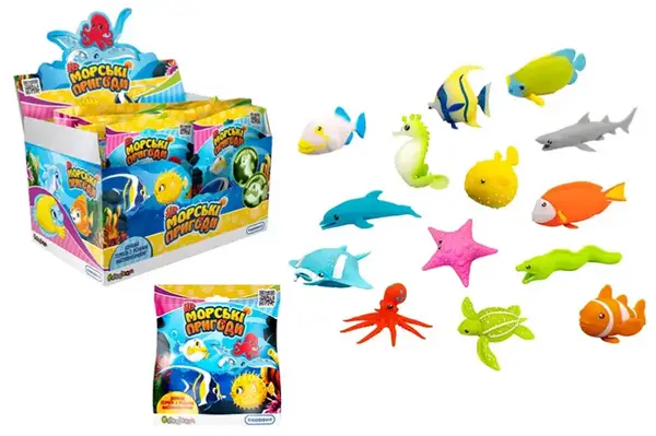Стретч-іграшка у вигляді тварини – МОРСЬКІ ПРИГОДИ 11/CN23 (у дисплеї) #SBABAM купити