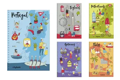 Зошит для записів, "European countries" YES, А5/80, 681837 купити