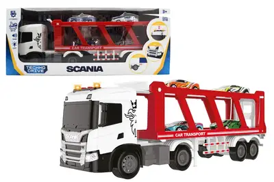 Ігровий набір 6414KS "Large Truck" Автоперевізник SCANIA автоперевізник, 4 машини, світло, звук купити