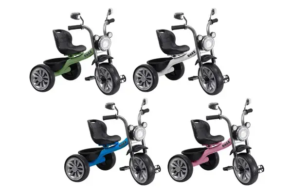 Велосипед триколісний TILLY BUZZ T-325 4 кольори, світиться фара, музика, в коробці купити