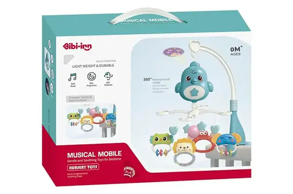 Мобіль на ліжко 648A-68 на батарейках, з проектором, в коробці р.32x8,8x24,5 см YG Toys купити