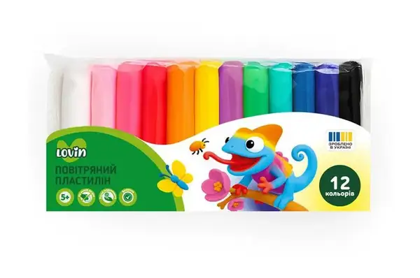 Набір для ліплення з легким пластиліном 70137 12 кольорів LOVIN купити