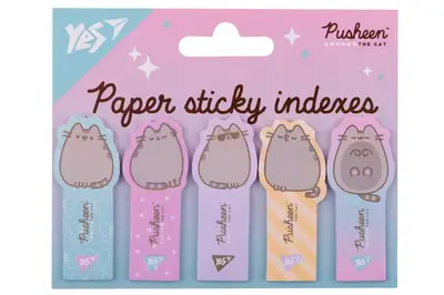 Індекси паперові Yes "Pusheen", 55*22мм, 100 шт (5x20) 170417 купити