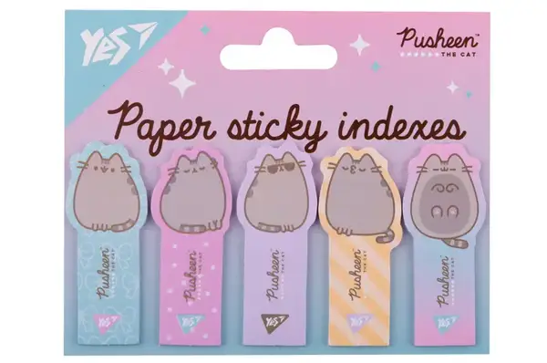 Індекси паперові Yes "Pusheen", 55*22мм, 100 шт (5x20) 170417 купити