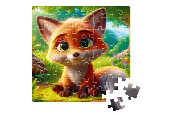 Пазли De.tail. Допитливе лисеня. 64 деталі DT1234-07 (укр) Vladi Toys купити недорого в Україні, фото 3