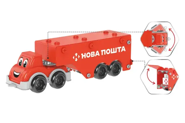 Конструктор металевий 1416 "Нова Пошта" 135 дет. ТЕХНОК купити недорого в Україні, фото 2