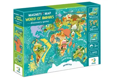 Магнітна гра 200267 "Мапа Світу: Тваринки" DoDo купити