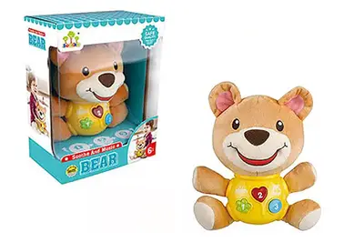 Музичне ведмежа SL88002 на батарейках в коробці р.23.5x11x18.5 см YG Toys купити