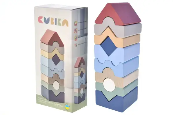 Дерев'яна іграшка "Пірамідка LD-21/Tower LD-21" 16082 CUBIKA купити