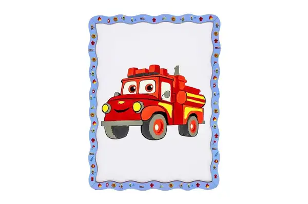 Картина по номерах дерев'яна "Пожежна машинка" формат А4 Puz-22954 PuzzleOk купити недорого в Україні, фото 3