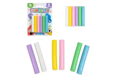 Набір для творчості пластилін "Mimi clay" 6 кольорів 30425 STRATEG купити