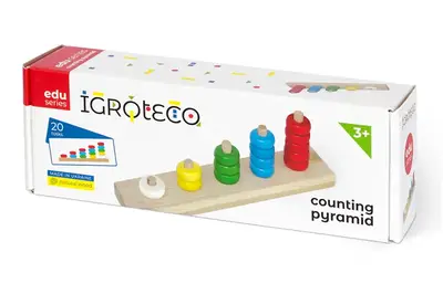 Дерев'яна гра "Пірамідка-рахівничка" 900439 IGROTECO купити