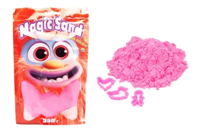 Кінетичний пісок Magic sand в пакеті рожевий, 0.350 кг. 39402-8 STRATEG купити