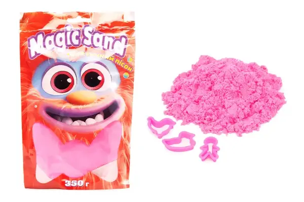 Кінетичний пісок Magic sand в пакеті рожевий, 0.350 кг. 39402-8 STRATEG купити
