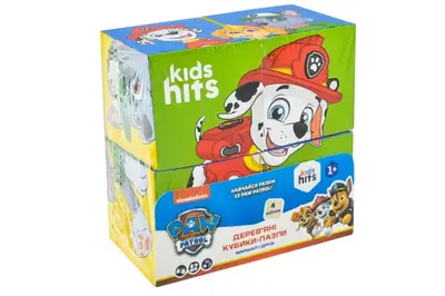 Дерев’яні кубики-пазли KidsHits Paw Patrol, у плівці 10*5*10 см купити
