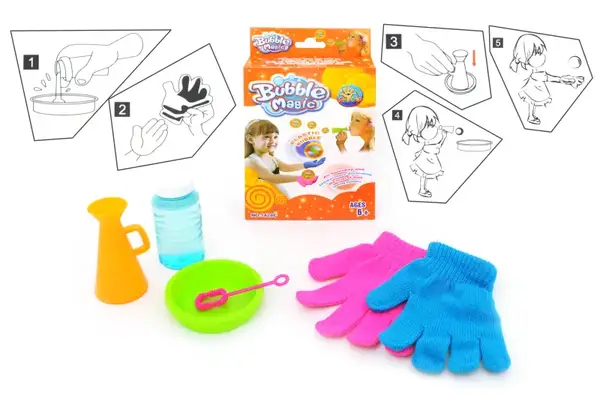 Набір для гри з мильними бульбашками з рукавичками, в коробці 1428С р.23,5*14*4,5см купити