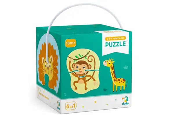 Пазл 2-3-4 елементи "Дикі тварини" 300153 DoDo купити недорого в Україні, фото 3