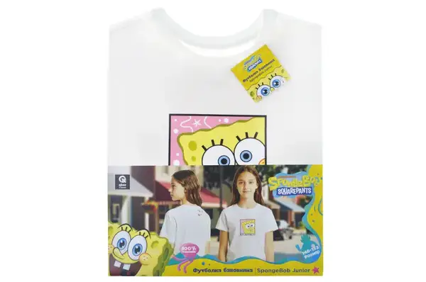 Футболка бавовняна QB-SB-001-05-146-152 SpongeBob Junior 146-152 qbee купити недорого в Україні, фото 4