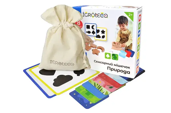 Розвиваюча гра "Сенсорний мішечок "Природа" 8 дет. 900590 IGROTECO купити