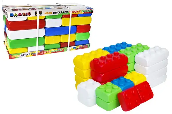 Конструктор блочний 115/26 "Mega Brick №3" 30 елементів (4 кнопки 10 шт, 8 кнопок 20 шт) BAMSIC купити