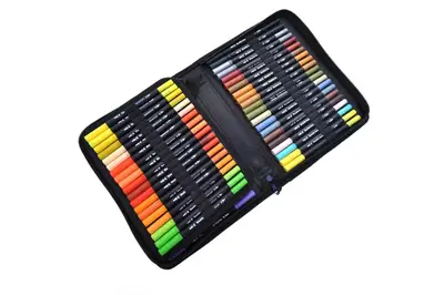Набір акварельних маркерів DUAL BRUSH 80/DW-80 80 кольорів в чохлі купити