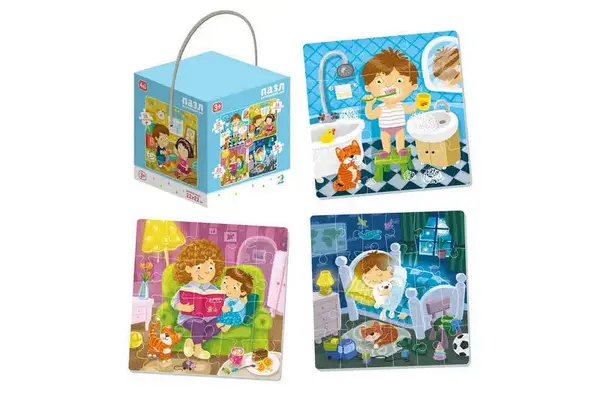 Пазли - 4в1 - 300130 "Мій день" (12,16,20,24 елм., р.22x22 см) DoDo купити недорого в Україні, фото 4