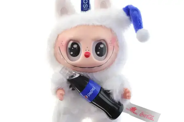 М'яка іграшка-брелок монстрик Лабубу Пепсі в пакеті та коробці купити недорого в Україні, фото 4