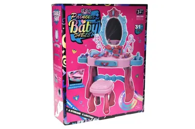 Косметичний столик з дзеркалом, на батарейках, в коробці L666-100 р.46*15*58см купити