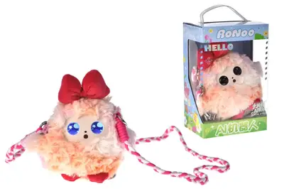 М'яка іграшка-сумочка з ШІ 29572C малиновий, штучний інтелект, у коробці р.14*10*22 см купити