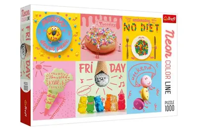 Пазли - 1000 елм. - 10580 Neon Color Line. "Солодкий тиждень", Trefl купити
