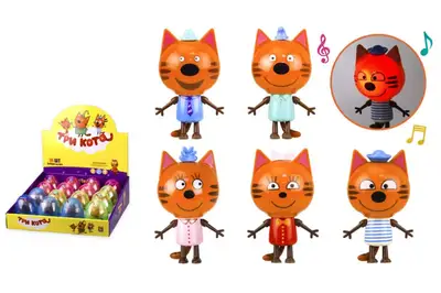 Герої в яйці-сюрпризі DT-3326-6E рос. мов., "Три коти" 5 видів, 16 шт. (АКЦІЯ, батарейки розряджен купити