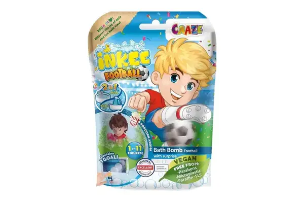 Ароматна бомбочка для ванни з іграшкою Inkee - ФУТБОЛ (у диспл., в асорт.) 40164 INKEE купити недорого в Україні, фото 3