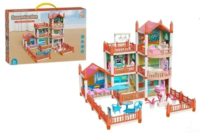 Ляльковий будинок GJJ-006 з ляльками,меблями,світлом,в коробці р.45,5x11x30см купити