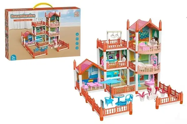 Ляльковий будинок GJJ-006 з ляльками,меблями,світлом,в коробці р.45,5x11x30см купити