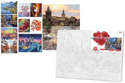 Набір для розпису по номерах 40x50 см KpNe-01-01,02...10 "PAINTING BY NUMBERS" економ DANKO купити