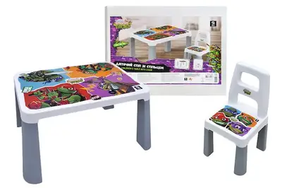 Стіл дитячий зі стільцем QB001-503 "Черепашки ніндзя" qbee купити