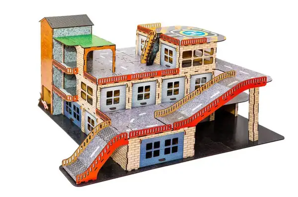 Дерев'яний Арт-19438 "Паркінг №2" 194 дет., розмір паркінгу 64.5х81х38 см, розмір упаковки 46.5х30.5х15 см PuzzleOk купити недорого в Україні, фото 4