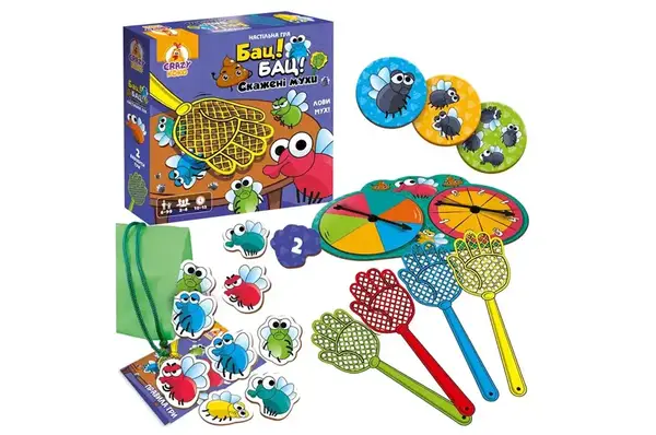 Настільна гра "Бац! Бац! Скажені мухи" VT8055-37 VladiToys купити