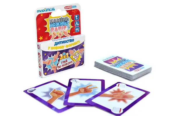 Настільна гра "Камінь, ножиці, папір" 3в1 5477 Maximus купити