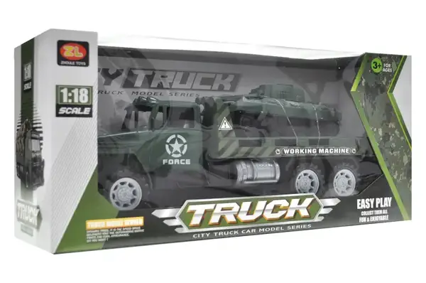 Автовоз військовий інерційний з танком в коробці 886-C2 р.45*14*20см купити недорого в Україні, фото 2