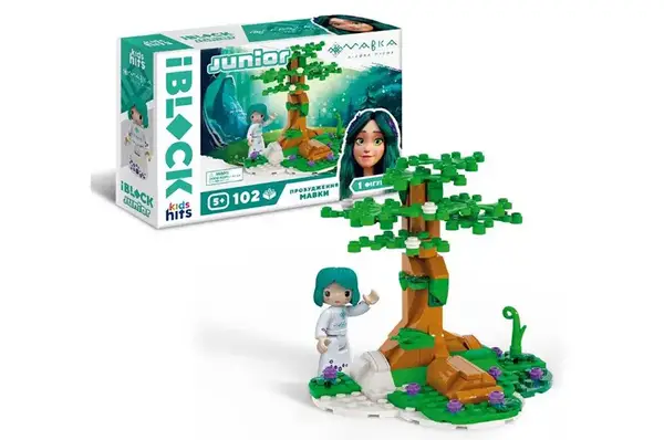 Конструктор IBLOCK JUNIOR PL-921-519 МАВКА, 102 дет, 1 фігурка, наліпки, татуювання, у коробці р.24*6*16см купити