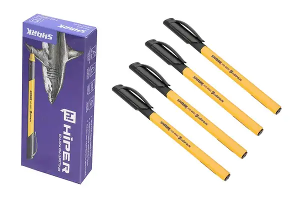 Ручка масляна НО-200 "SHARK" чорна HIPER купити