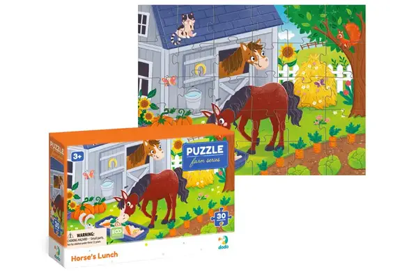 Пазли - 30 елм. - 300684 "Обід для коника" DoDo купити недорого в Україні, фото 3