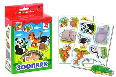 Набір магнітів VT3106-10 "Мій маленький світ. Зоопарк" VladiToys купити
